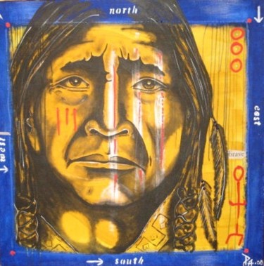 Painting titled "the four directions" by Pascal A Pelletier, Original Artwork