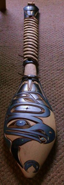 Painting titled "eagle paddle" by Pascal A Pelletier, Original Artwork