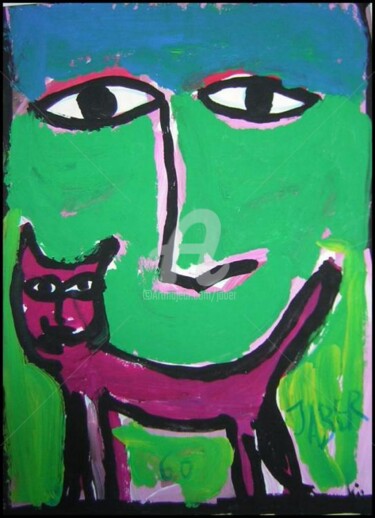 Sculpture intitulée "Paysage visage" par Monsieur Jaber, Œuvre d'art originale