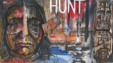 Painting titled "hunt" by Pascal A Pelletier, Original Artwork