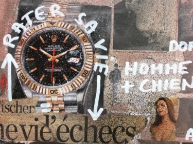 Peinture intitulée "Collage Détail" par Toytoy, Œuvre d'art originale
