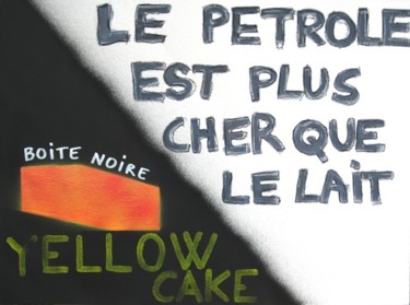 Peinture intitulée "Tar vs Milk" par Toytoy, Œuvre d'art originale