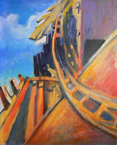 Peinture intitulée "Étaples" par Olivier Montes, Œuvre d'art originale, Huile