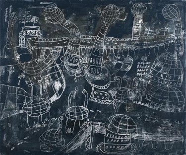 Painting titled "base" by Tuul, Original Artwork