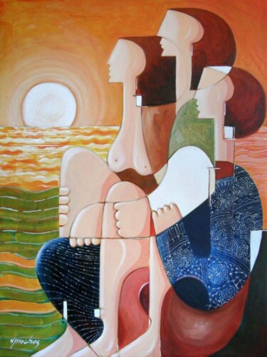 Pintura intitulada "O Criador" por Vitor Moinhos, Obras de arte originais, Óleo