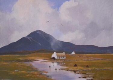 Pintura titulada "connemara showers b…" por Cathal O Malley, Obra de arte original