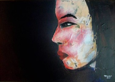 Painting titled "Contraste" by Mendelart, Original Artwork, Oil