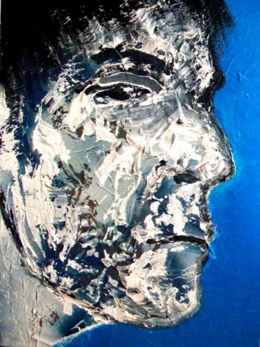 Painting titled "Méfiance" by Mendelart, Original Artwork, Oil