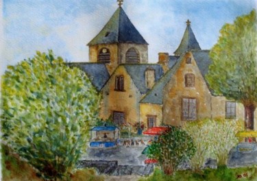 Schilderij getiteld "Marché Saint-Geniès" door Jeangal, Origineel Kunstwerk