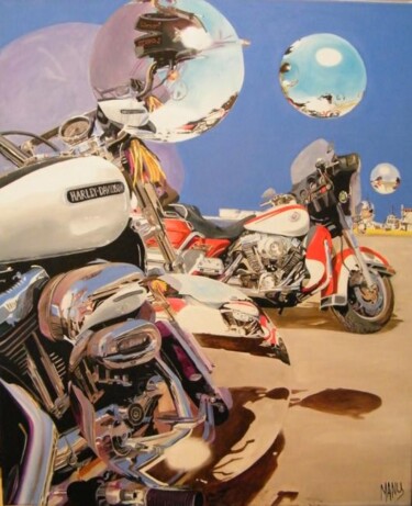 Peinture intitulée "La Gambe dans le ph…" par Manu Surreabulliste, Œuvre d'art originale