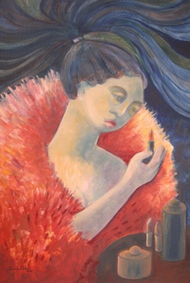 Pintura intitulada "O camarim I" por Maria Lucia Pacheco, Obras de arte originais, Óleo