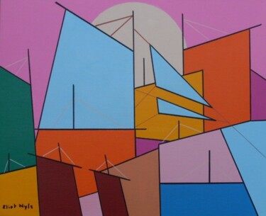 Peinture intitulée "Funny sails" par Nyls  Eliot, Œuvre d'art originale