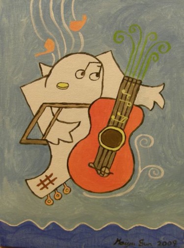 Painting titled "Cubism" by Kai-Yu Sun, Original Artwork, Oil