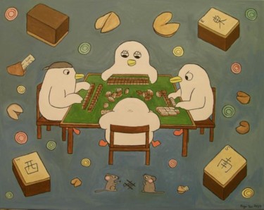Painting titled "Majiang" by Kai-Yu Sun, Original Artwork