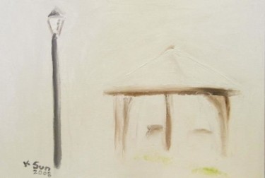Painting titled "Solitude" by Kai-Yu Sun, Original Artwork, Oil