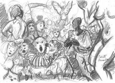 Drawing titled "passista-e--.jpg" by Aldo Luiz De Paula Fonseca, Original Artwork