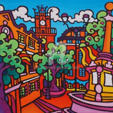 Painting titled "Aix-en-couleurs" by Gwendoline Pieters, Original Artwork, Oil