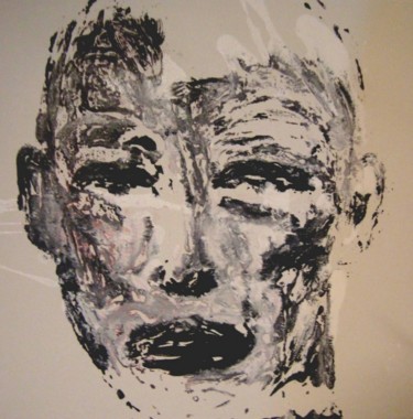 Painting titled "The ghost" by Mendelart, Original Artwork, Oil