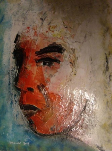 Painting titled "Patiently waiting" by Mendelart, Original Artwork, Oil
