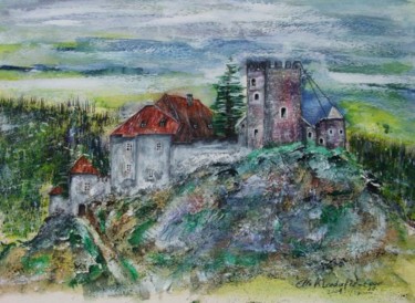 Peinture intitulée "Burg Juval in Südti…" par Ella Kleedorfer-Egger, Œuvre d'art originale