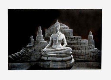 Painting titled "BUDHA" by Puneet Sinha, Original Artwork, Other