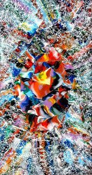 Fusion aux couleurs enneigés ( Sold - Vendu ) 제목이 "Fusion aux couleurs…"인 미술작품 Charles Carson로, 원작, 기름