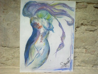 图画 标题为“la femme pieuvre” 由Motifs By Sany, 原创艺术品, 粉彩