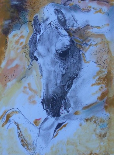 Malerei mit dem Titel "Adel und Feuer -nob…" von Roswitha Förster, Original-Kunstwerk