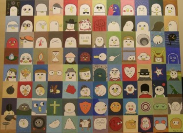 Painting titled "Yaya by Yaya" by Kai-Yu Sun, Original Artwork, Oil