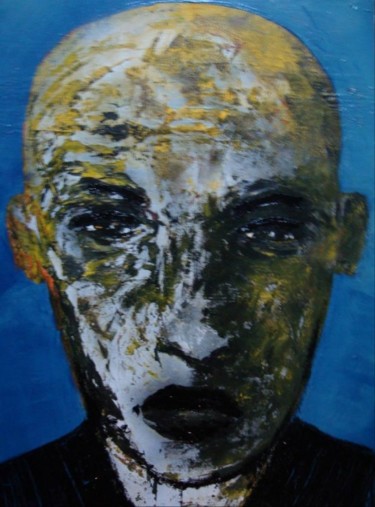 Painting titled "The Stranger" by Mendelart, Original Artwork, Oil