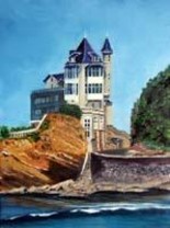 Painting titled "Biarritz- Villa Bel…" by Jean Parraud, Original Artwork