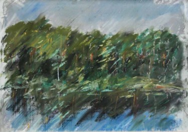 Drawing titled "By the dam" by Tomas Jokubonis Jr, Original Artwork