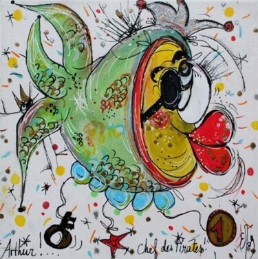 Peinture intitulée "Arthur chef des pir…" par Emilie Teillaud, Œuvre d'art originale