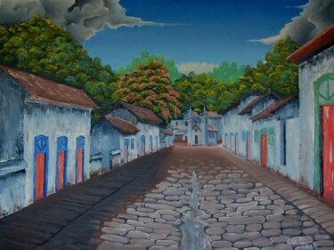 Painting titled "Casarios de Parati" by Wilson Caetano Pereira, Original Artwork, Oil