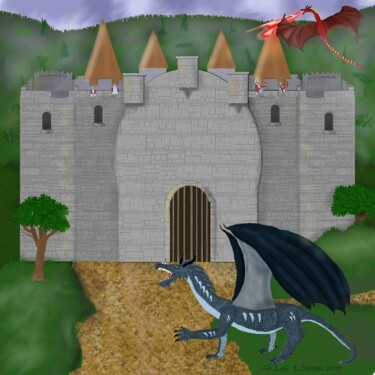 Dragons at the Door 「Dragons at the Door」というタイトルの絵画 Mike Sextonによって, オリジナルのアートワーク, その他