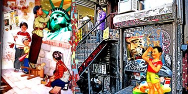 Collages intitulée "Bruce" par Alan Berg, Œuvre d'art originale