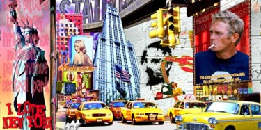 Collages intitulée "Lincoln" par Alan Berg, Œuvre d'art originale