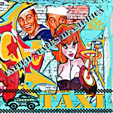 Collages intitulée "Sailors" par Alan Berg, Œuvre d'art originale