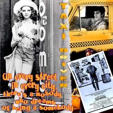 Collages intitulée "Taxi Driver" par Alan Berg, Œuvre d'art originale