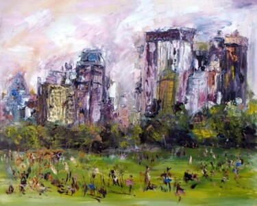Pintura intitulada "Bal improvisé à Cen…" por Muriel Cayet, Obras de arte originais