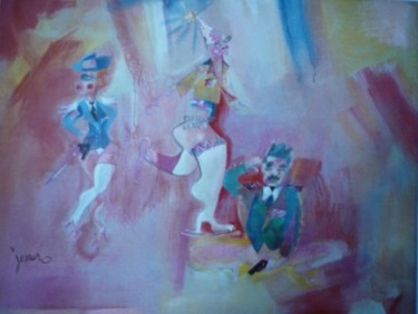 Peinture intitulée "Gens se croisant sa…" par Jessuro, Œuvre d'art originale, Huile