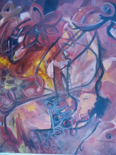 Peinture intitulée "Femme montrant sa j…" par Jessuro, Œuvre d'art originale, Huile
