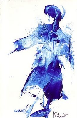 Sculpture intitulée "belle bleue" par Anne-Frédérique Ferret, Œuvre d'art originale