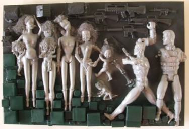 Peinture intitulée "Massacre en Corée /…" par Philippe Camoisson, Œuvre d'art originale