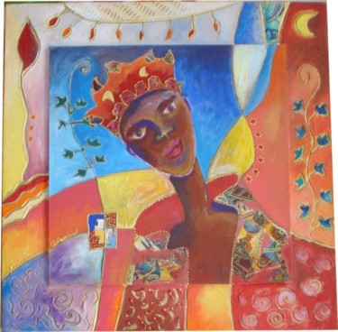 Peinture intitulée "la sage" par Armelle Colombier, Œuvre d'art originale, Huile