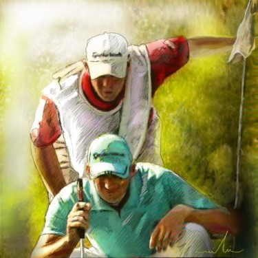 Pintura titulada "Sergio Garcia and h…" por Miki De Goodaboom, Obra de arte original, Oleo