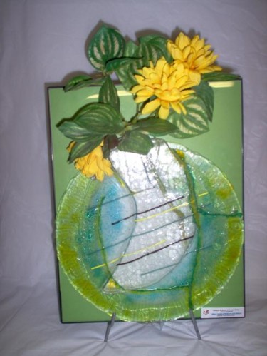Sculpture titled "Clear Round Vase" by Jmarc, Original Artwork