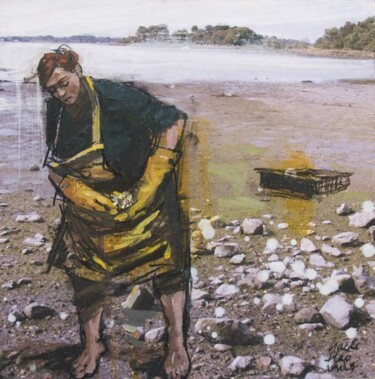 Peinture intitulée "Glaneuse" par Gaele Flao, Œuvre d'art originale