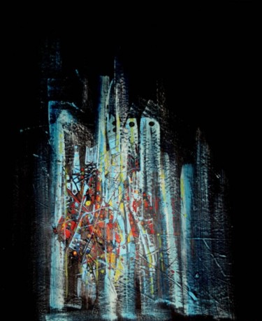 Peinture intitulée "Medieval movie" par Michel Maréchal, Œuvre d'art originale