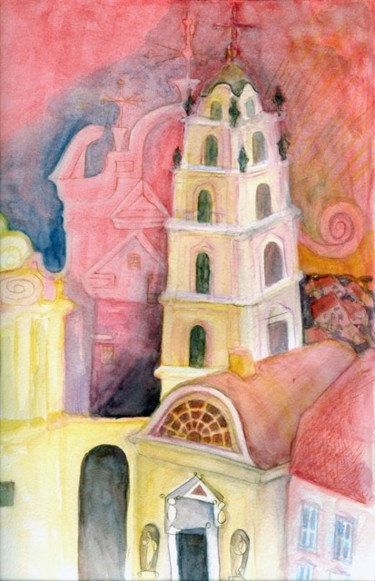 Painting titled "Vilnius University…" by Mikemonte, Original Artwork
